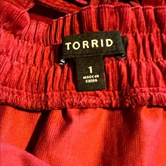 Torrid Dark Red Corduroy Pinafore Dress - Picture 3 of 5